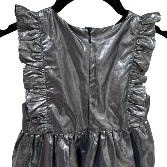 Yell-oh! Metallic Babydoll Ruffle Dress Girl’s Size 2T - Picture 6 of 10